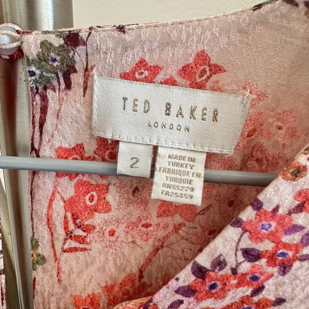 Ted Baker floral boho chic blouse, Ted Baker size 2 - Picture 6 of 9